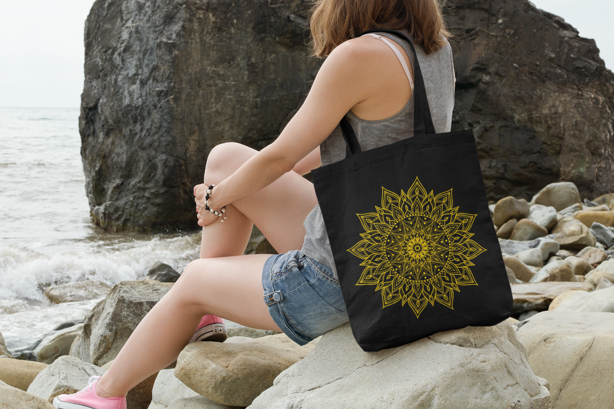 Zlatá mandala – nákupná taška