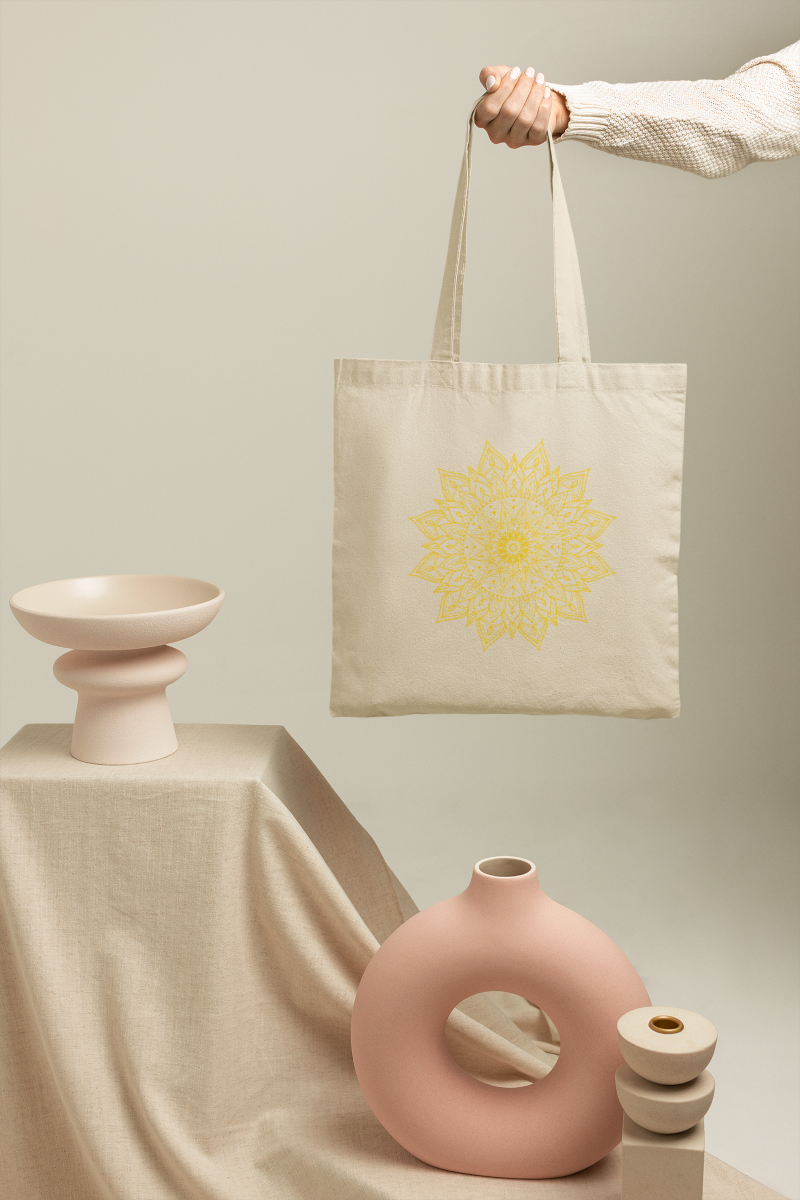 Zlatá mandala – nákupná taška